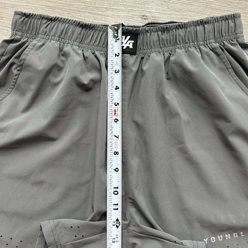 YoungLA Sprint Shorts Mens L Black Gray 4.5" Performance Bodybuilding Lot Of 2 - Picture 10 of 14